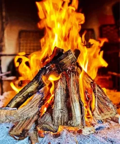 Burning Wood Diamond Painting