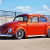 Burnt Orange VW Beetle Diamond Painting
