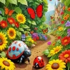 Butterflies And Ladybugs Diamond Painting