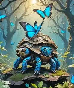 Butterflies And Turtles Diamond Painting