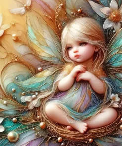 Cherub Angel Girl Diamond Painting