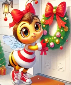 Christmas Bee Diamond Painting
