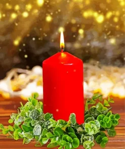 Christmas Candle Diamond Painting