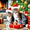Christmas Cats Diamond Painting