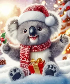Christmas Funny Koala Diamond Painting