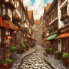 Cobblestone Street Diamond Painting