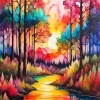 Colorful Forest Art Diamond Painting