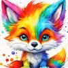 Colorful Fox Baby Diamond Painting