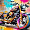 Colorful Harley Davidson Art Diamond Painting