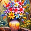 Colorful Plumeria Diamond Painting