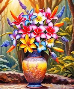 Colorful Plumeria Diamond Painting