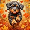 Cool Fall Dog Art Diamond Painting