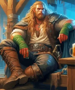 Cool Fat Viking Art Diamond Painting