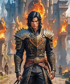 Cool Fire Prince Diamond Painting