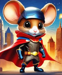 Cool Flying Mouse Art Diamond Painting