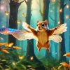 Cool Flying Squirrel Art Diamond Painting