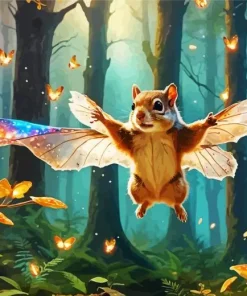 Cool Flying Squirrel Art Diamond Painting