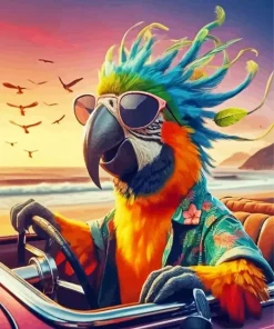 Cool Funny Parrot Diamond Painting