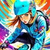 Cool Skater Girl Diamond Painting