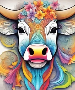 Cow Face Diamond Painting