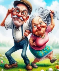 Crazy Funny Couple Diamond Painting