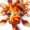 Cute Funny Female Giraffe Diamond Painting