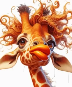 Cute Funny Female Giraffe Diamond Painting