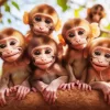 Cute Funny Monkeys Diamond Painting
