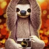 Cute Funny Sloth Art Diamond Painting