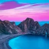 Durdle Door Purple Sky Diamond Painting