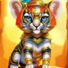 Egyptien Little Tiger Diamond Painting