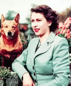 Elizabeth And Corgis Diamond Painting