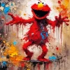 Elmo Splash Art Diamond Painting