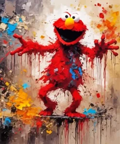 Elmo Splash Art Diamond Painting