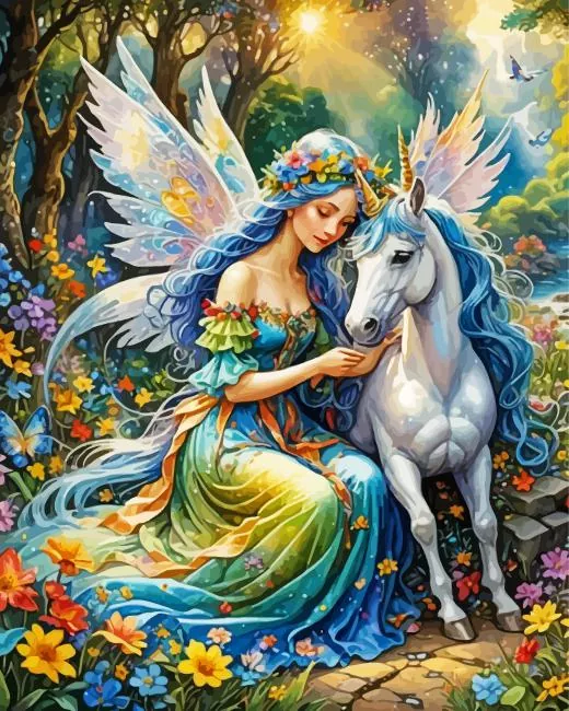 fairy and unicorn art Diamond Dotz Fairy And Unicorn Art Diamond Painting