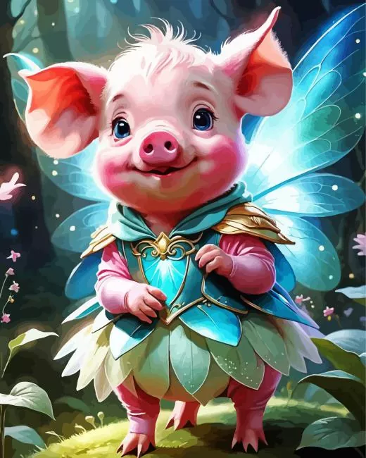 fairy pig art Diamond Dotz Fairy Pig Art Diamond Painting