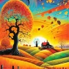 Fall Farm Art Diamond Painting