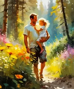 Father And Daughter Diamond Painting