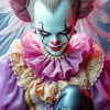 Female Clown Scary Diamond Painting