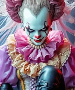 Female Clown Scary Diamond Painting