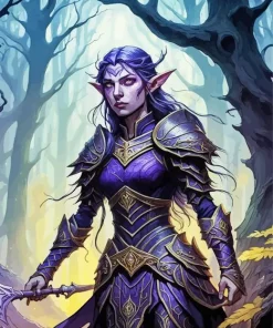 Female Elf Warrior Art Diamond Painting