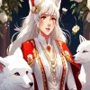 Female Kitsune Mask Art Diamond Painting