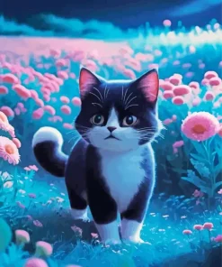 Field Of Flowers At Night Diamond Painting