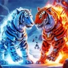 Fire And Ice Tiger Diamond Painting