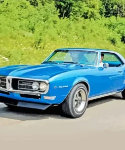 Firebird Car Blue Diamond Painting