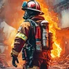 Firefighter Man Diamond Painting