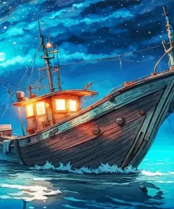 Fishing Boat Diamond Painting