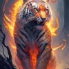 Flame Tiger Art Diamond Painting