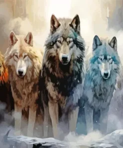Flock Of Wolves Diamond Painting