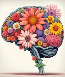 Floral Brain Diamond Painting
